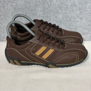 Arizona Jeans Company Lace Up Retro Sneakers Shoes-Brown/Tan-Girls Size 4.5